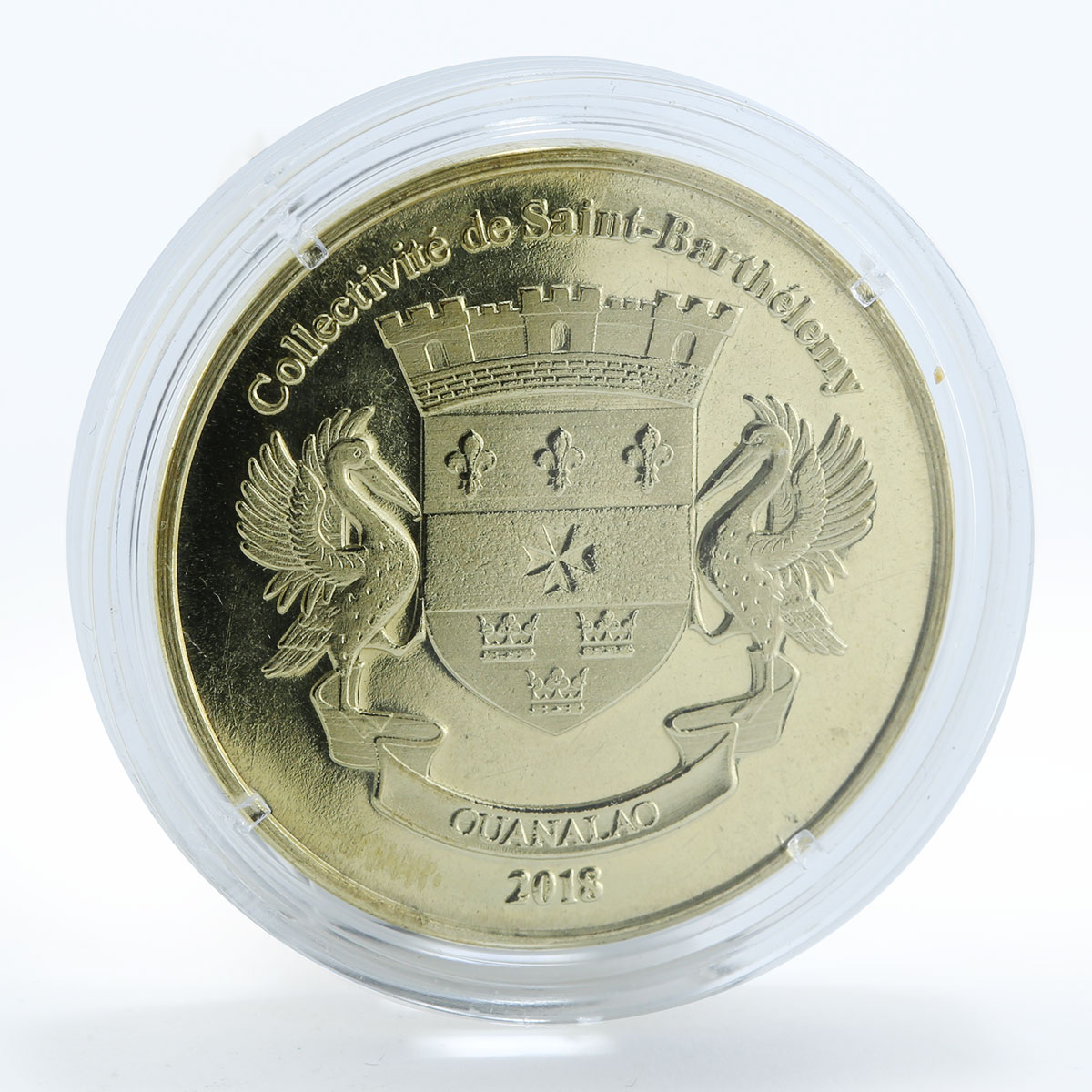 Saint Barthelemy 1 franc Akita Inu dog coin 2018