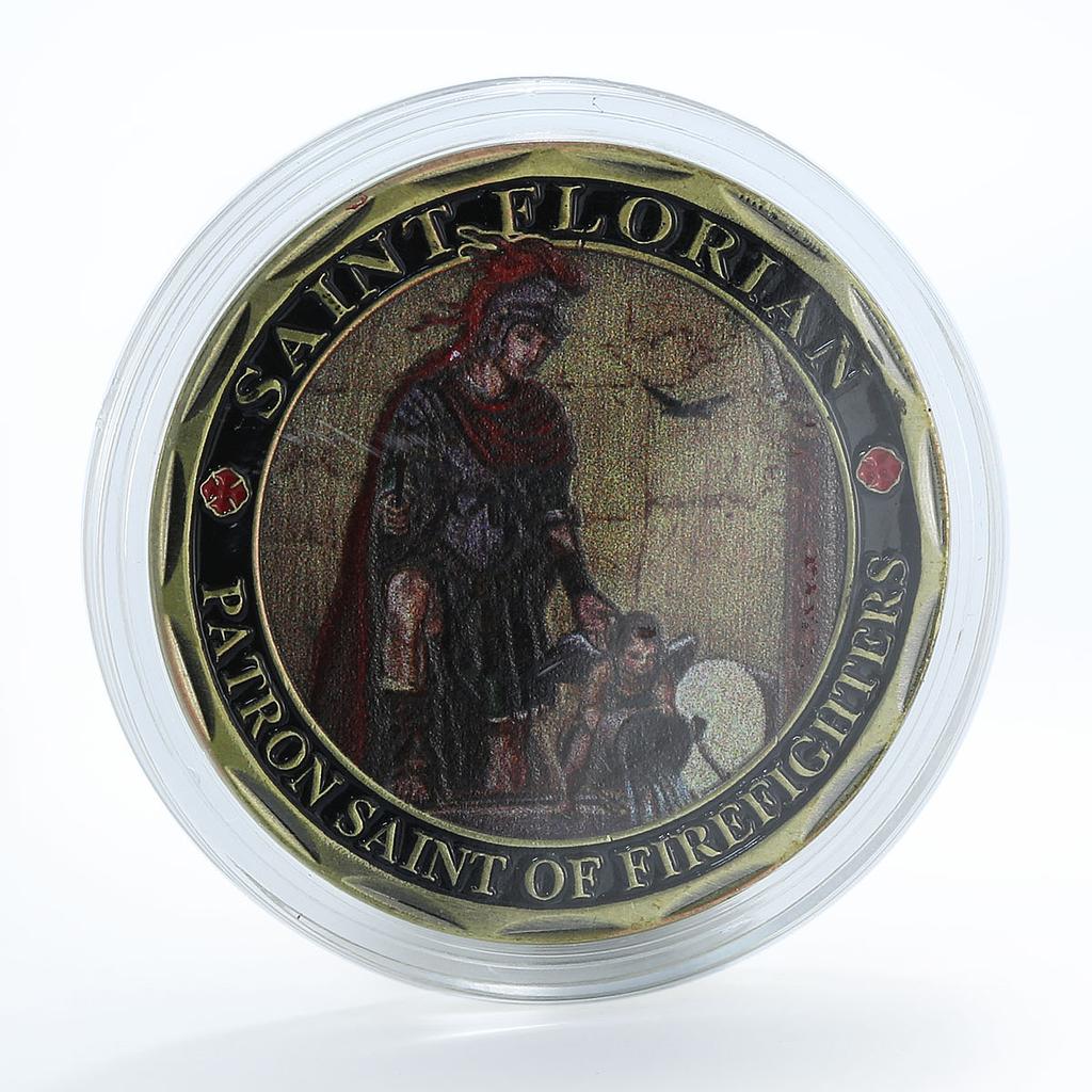 Saint Florian Patron Saint of Firefighters color token