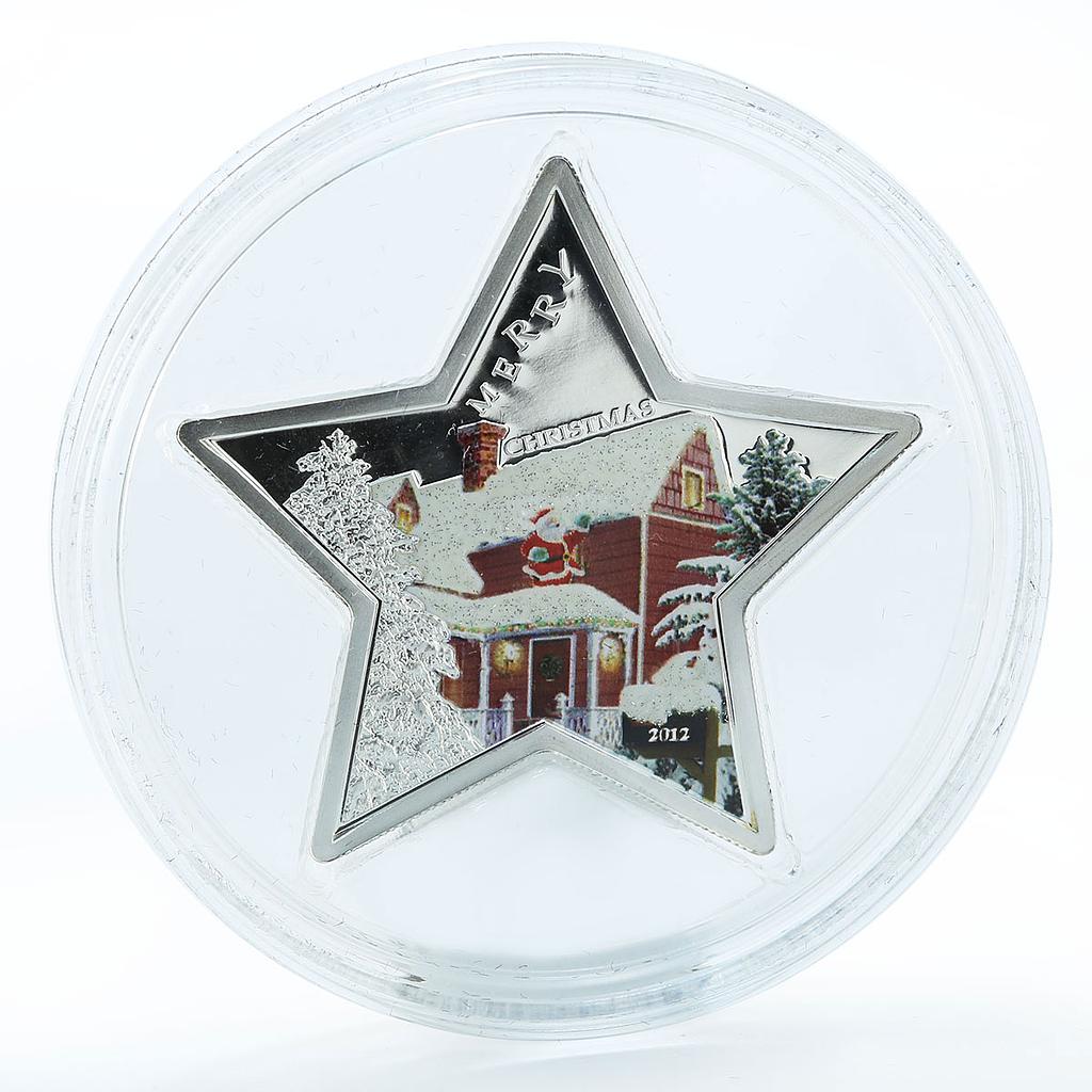 Samoa 5 dollars Merry Christmas Star silver proof coin 2012