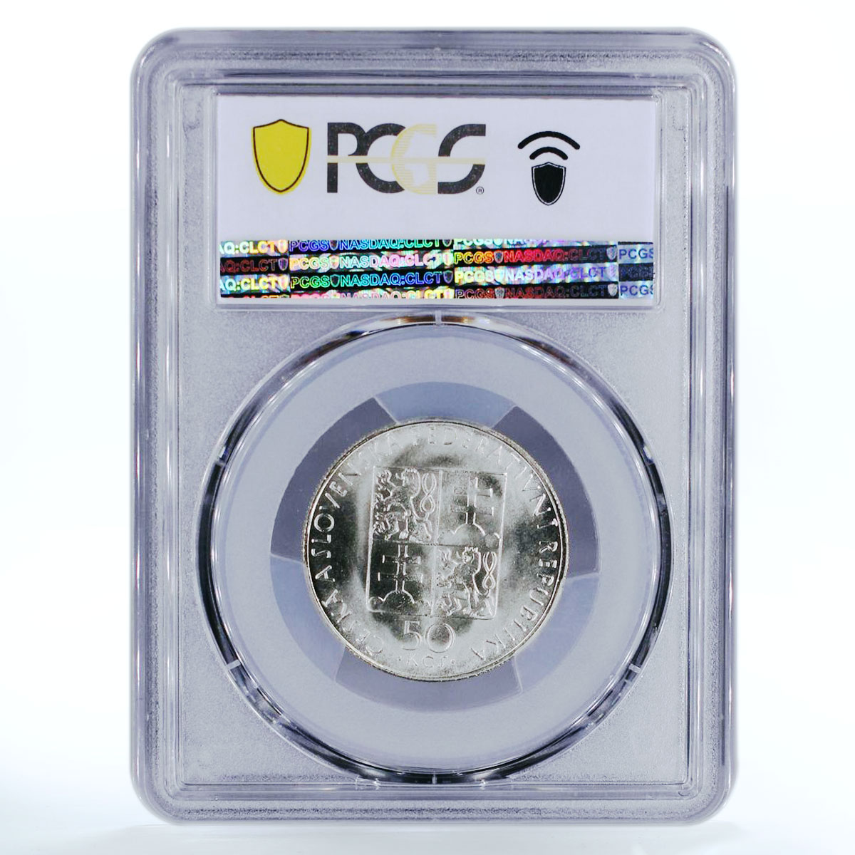 Czechoslovakia 50 korun St. Agnes Without signature MS67 PCGS silver coin 1990