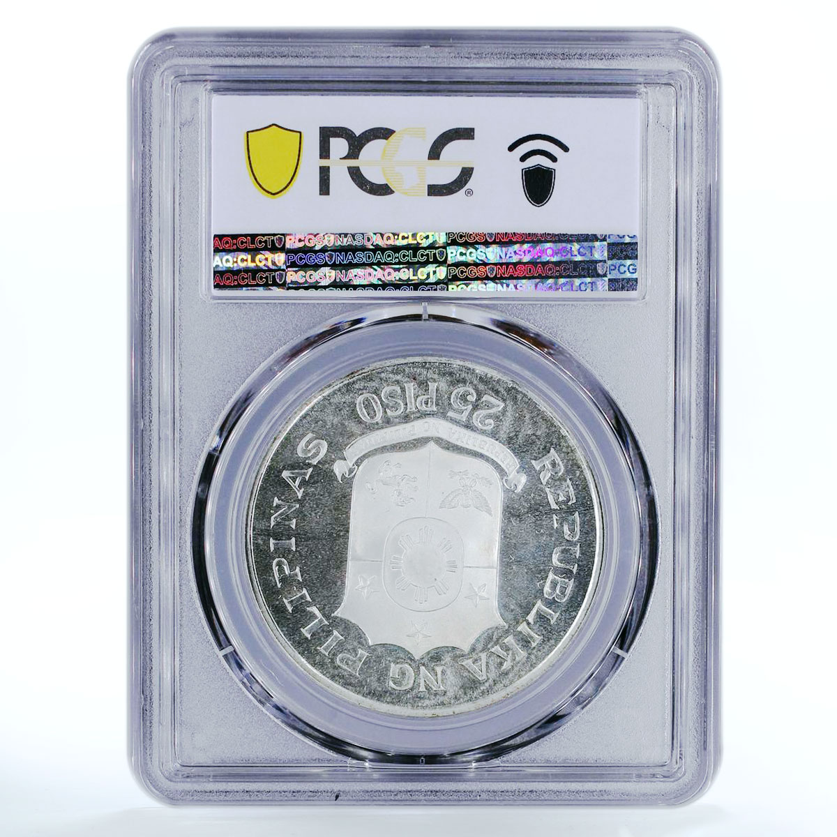 Philippines 25 piso 25th Anniversary of Central Bank MS66 PCGS silver coin 1974 