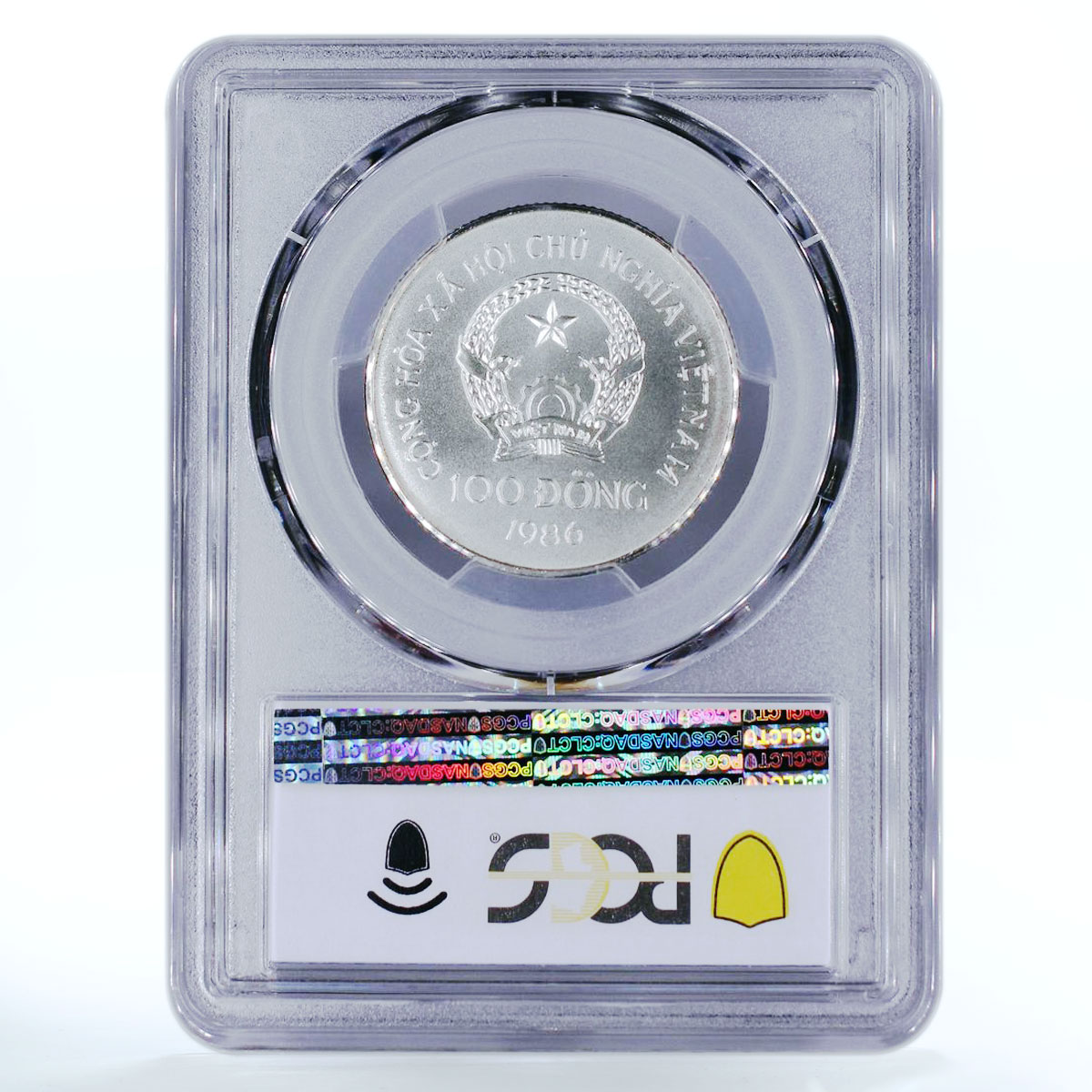 Vietnam 100 dong 100 Years of Automobile Jaguar MS69 PCGS silver coin 1986