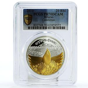 Belarus 20 rubles Customs and Rites Candlemas PR70 PCGS silver coin 2010