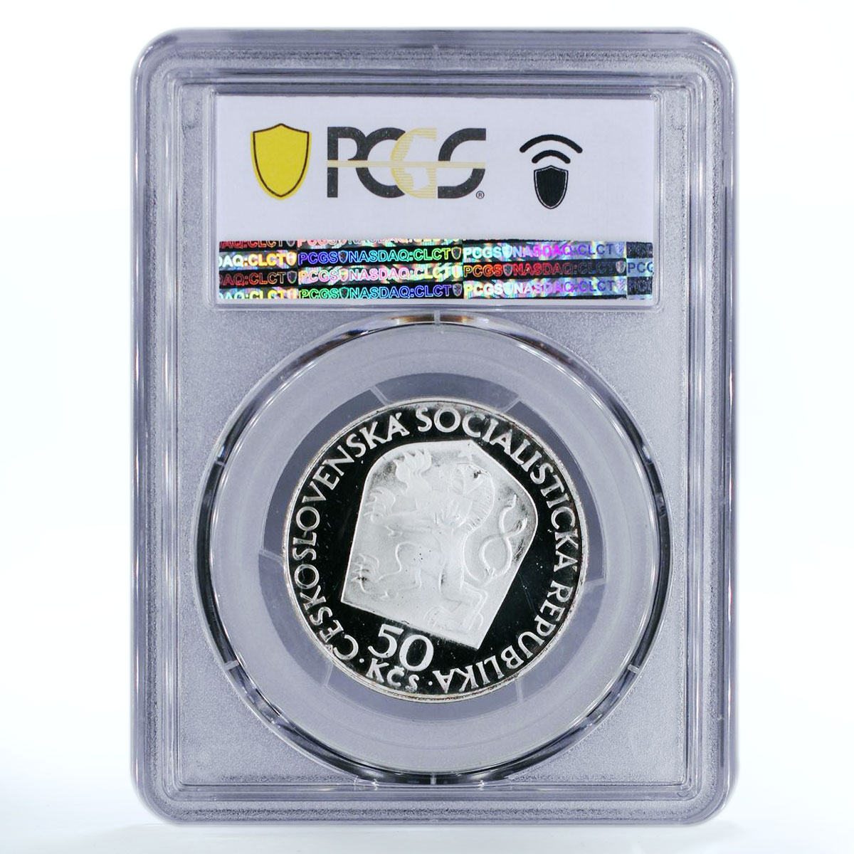 Czechoslovakia 50 korun Revolutionary Vladimir Lenin PR67 PCGS silver coin 1970 