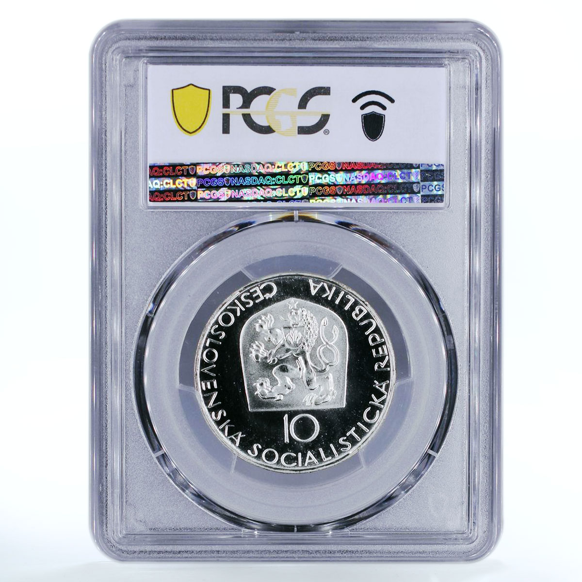 Czechoslovakia 10 korun Prague Theater Godess Chariot PR66 PCGS silver coin 1968