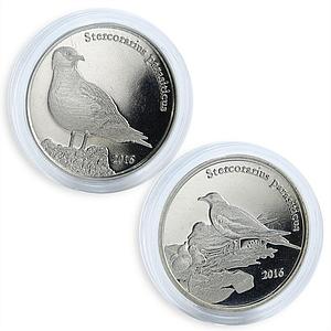 Shetland Islands 1 pound set of 2 coins Stercorarius parasiticus 2016