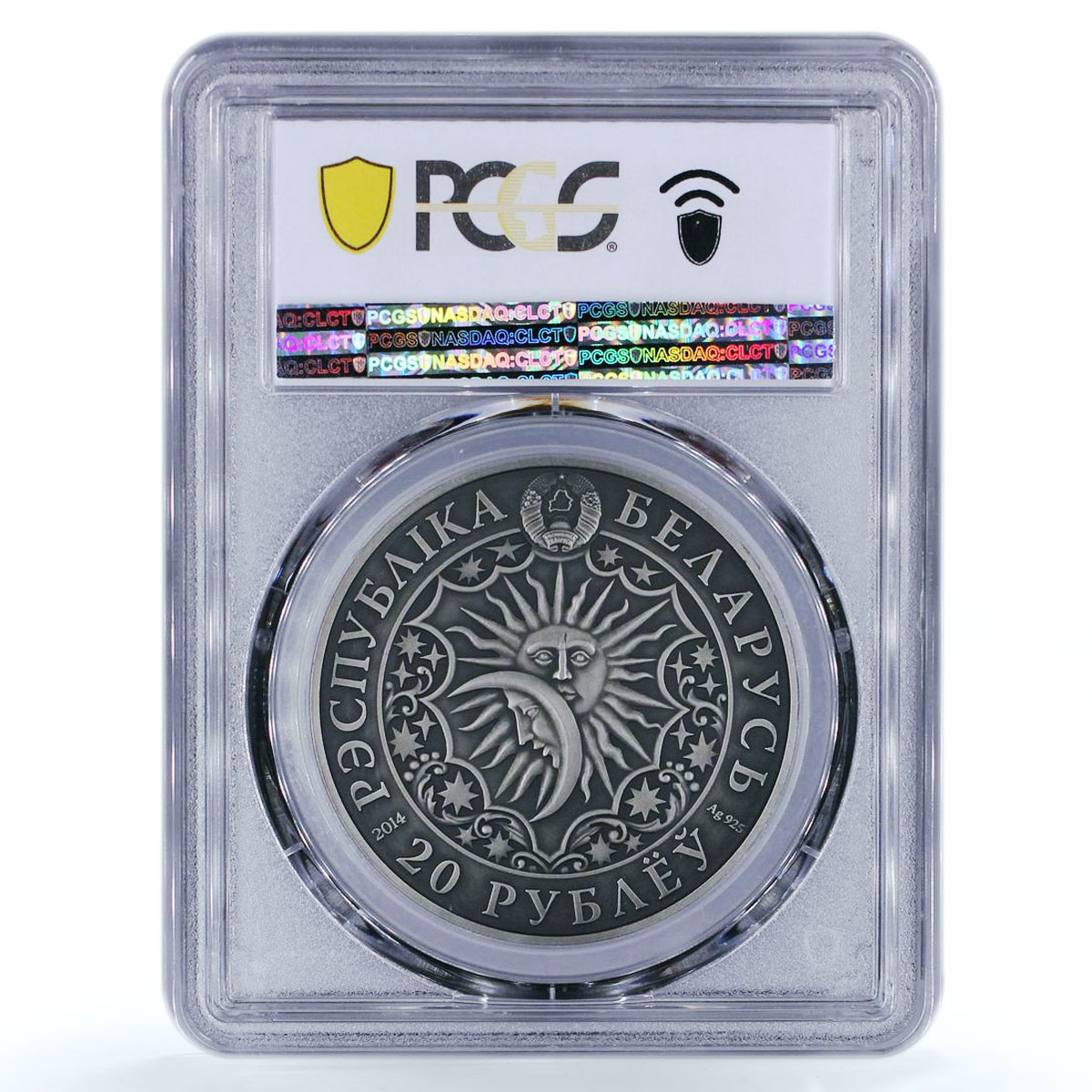 Belarus 20 rubles Zodiac Singns series Taurus MS70 PCGS silver coin 2014