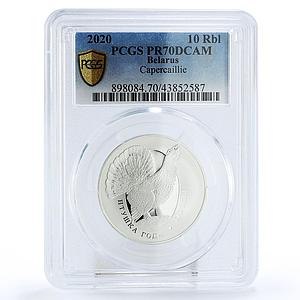 Belarus 10 rubles Environment Protection Capercaillie PR70 PCGS silver coin 2020