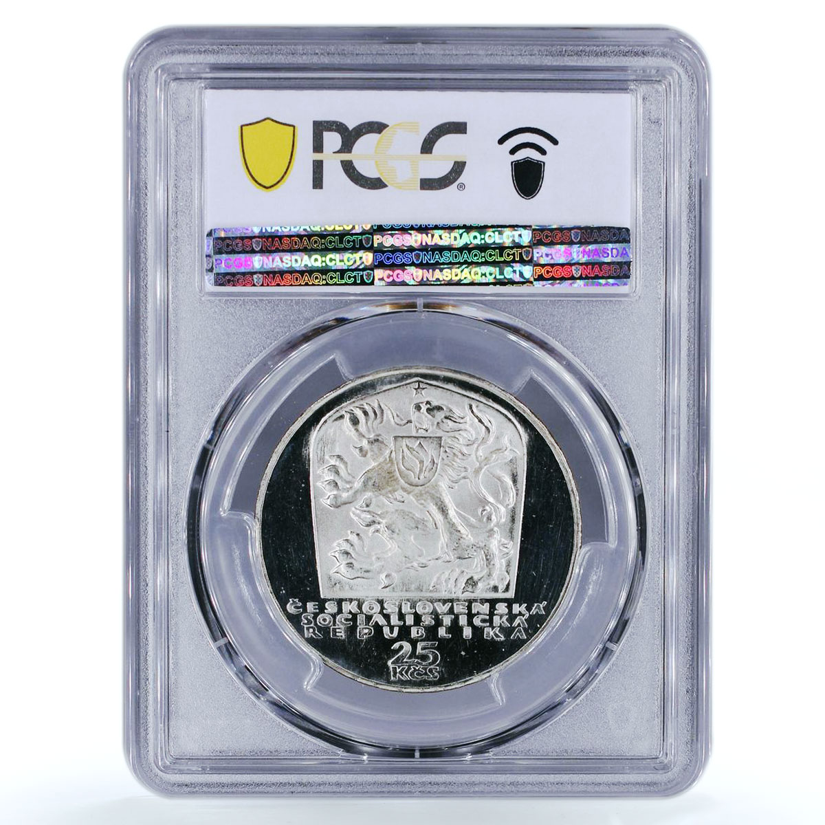 Czechoslovakia 25 korun 25 Years of Slovak Uprising PR64 PCGS silver coin 1969