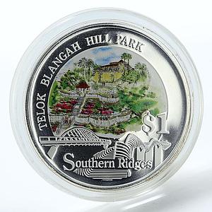 Singapore 1 dollar Telok Blangah Hill Park proof silver coin 2008