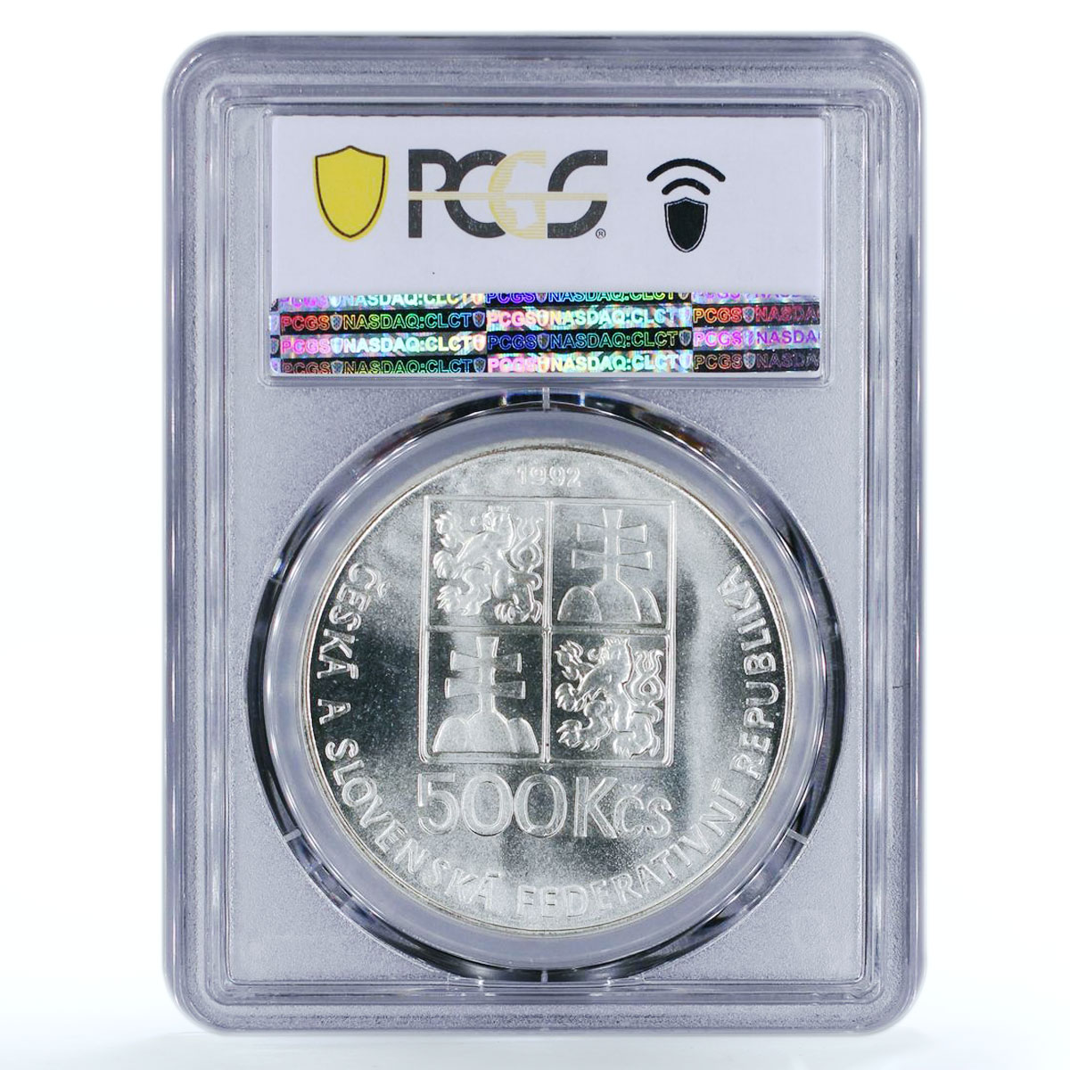 Czechoslovakia 500 korun Birthday J.A. Comenius (Komensky) MS68 PCGS silver 1992