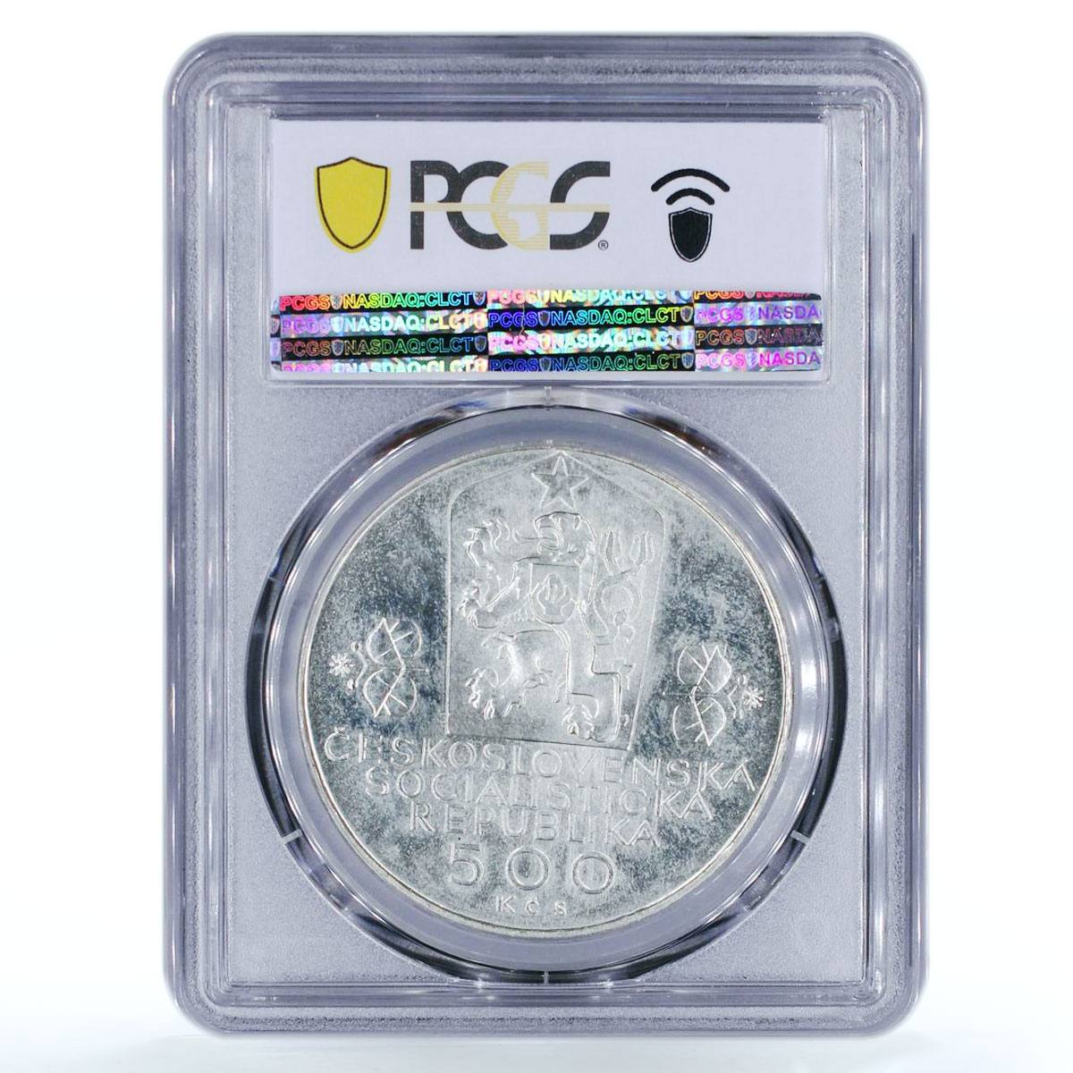 Czechoslovakia 500 korun National Federation Oak Tree MS66 PCGS silver coin 1988