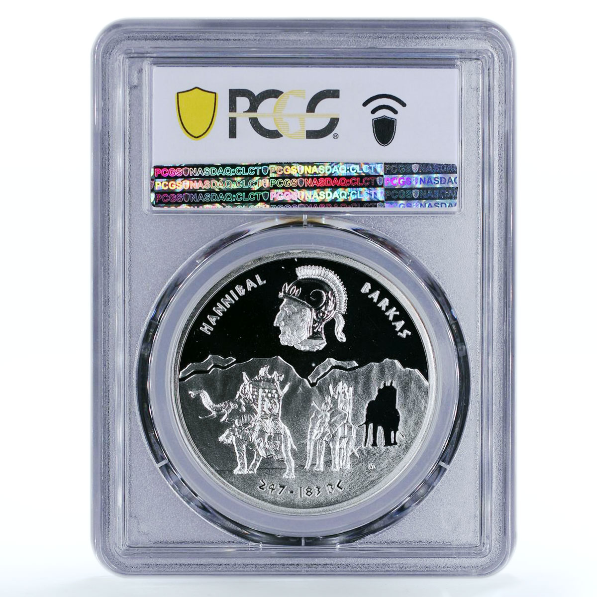 Niue 1 dollar Hannibal Barkas Elephants PR68 PCGS silver coin 2012