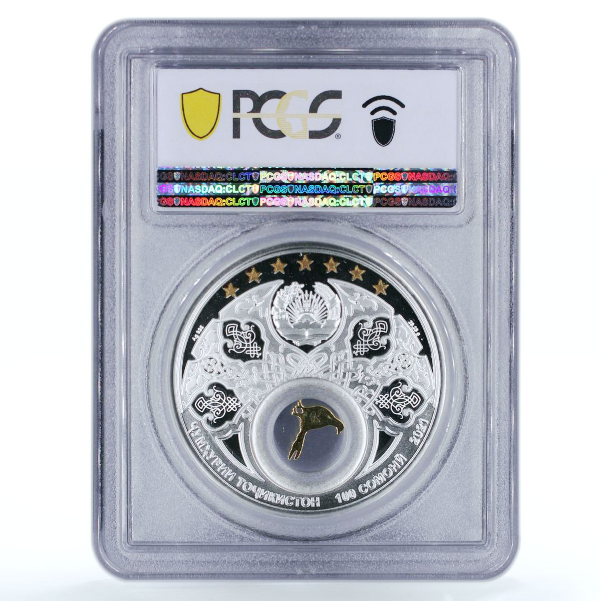 Tajikistan 100 somoni Phasianus Colchicus Bianchi PR69 PCGS silver coin 2021