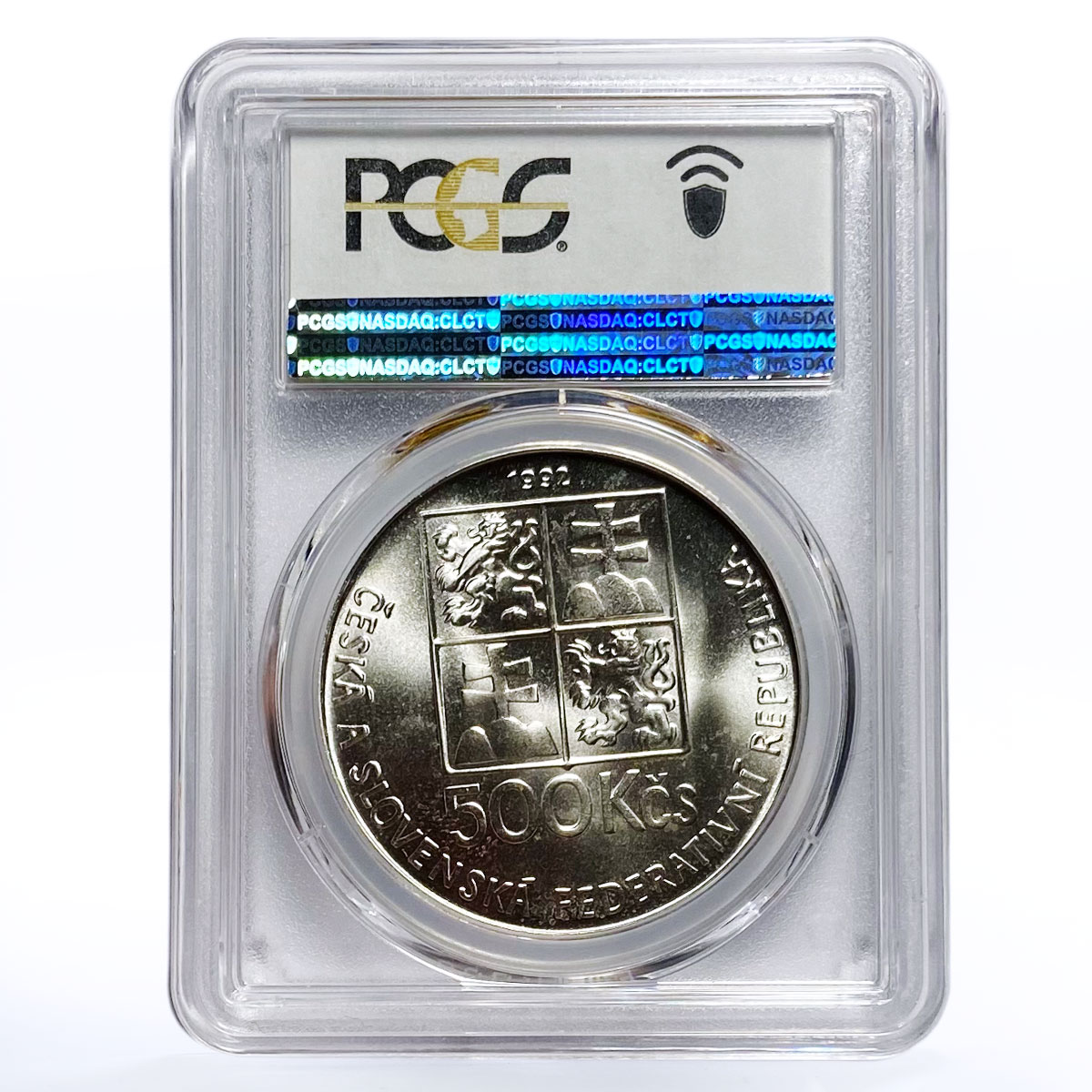 Czechoslovakia 500 korun Birthday J.A. Comenius (Komensky) MS67 PCGS silver 1992