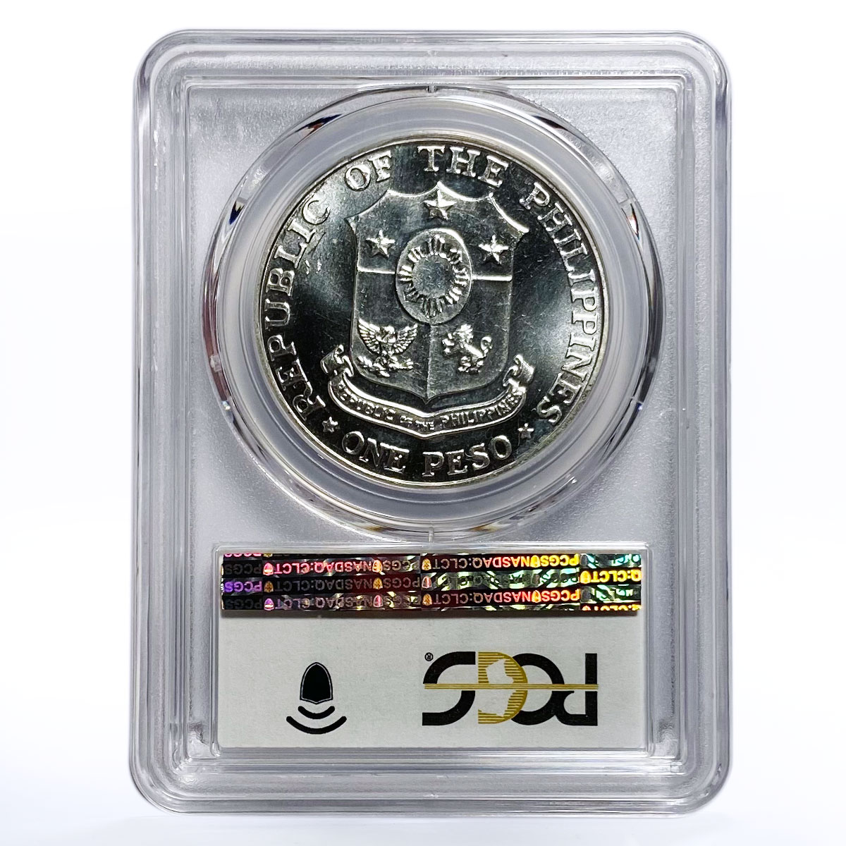 Philippines 1 peso 25th Anniversary of Bataan Day PL65 PCGS silver coin 1967