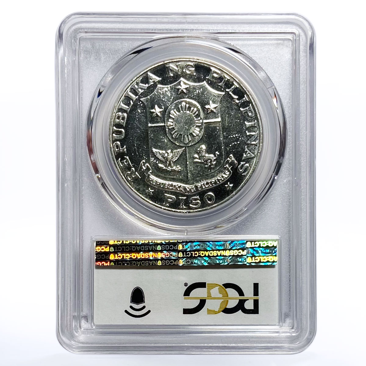 Philippines 1 piso Birth of Emilio Aguinaldo PL64 PCGS silver coin 1969