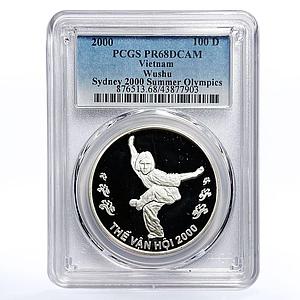Vietnam 100 dong Sydney Summer Olympics Wushu PR68 PCGS silver coin 2000