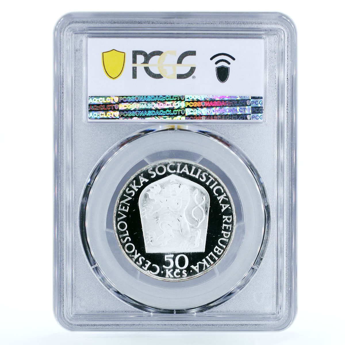 Czechoslovakia 50 korun Revolutionary Vladimir Lenin PR67 PCGS silver coin 1970