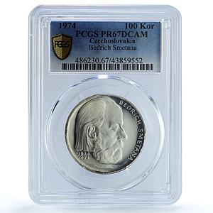Czechoslovakia 100 korun Composer Bedrich Smetana PR67 PCGS silver coin 1974
