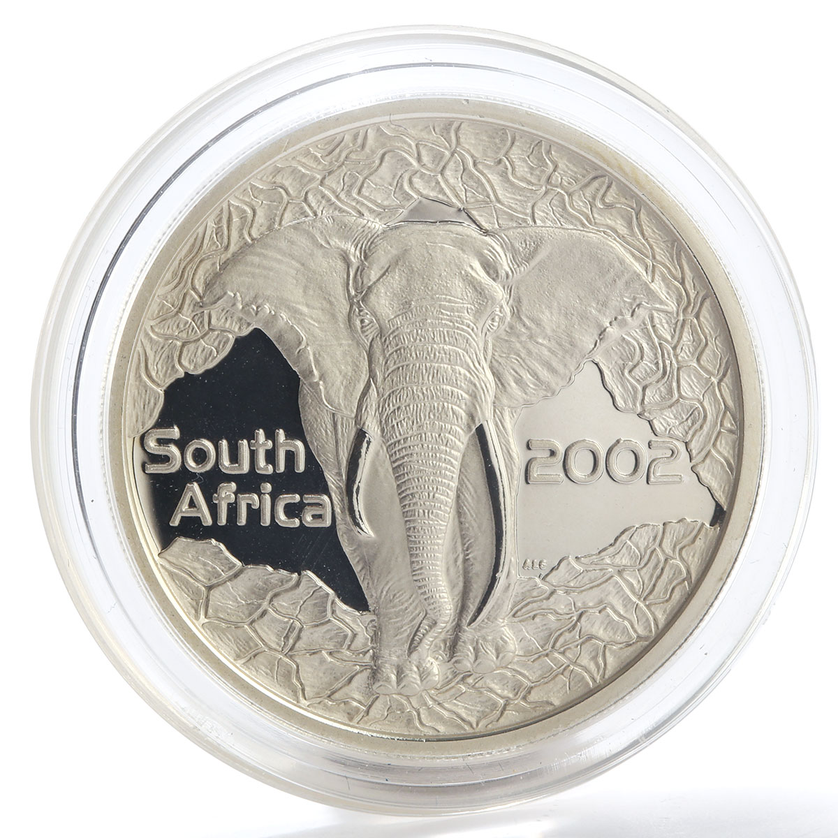 South Africa set of 4 coins 50,20,10,5 Cents Wildlife Elephant silver proof 2002