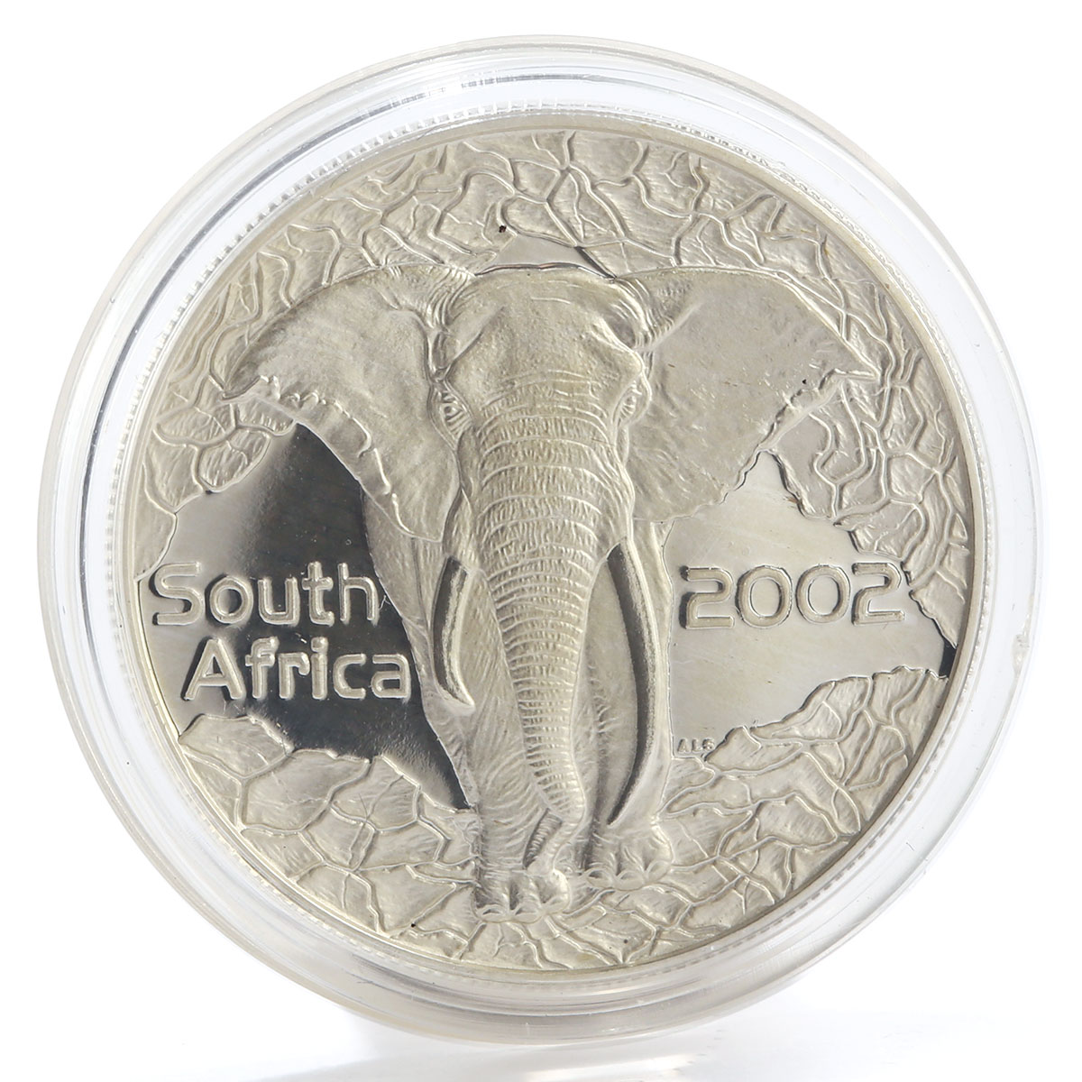 South Africa set of 4 coins 50,20,10,5 Cents Wildlife Elephant silver proof 2002