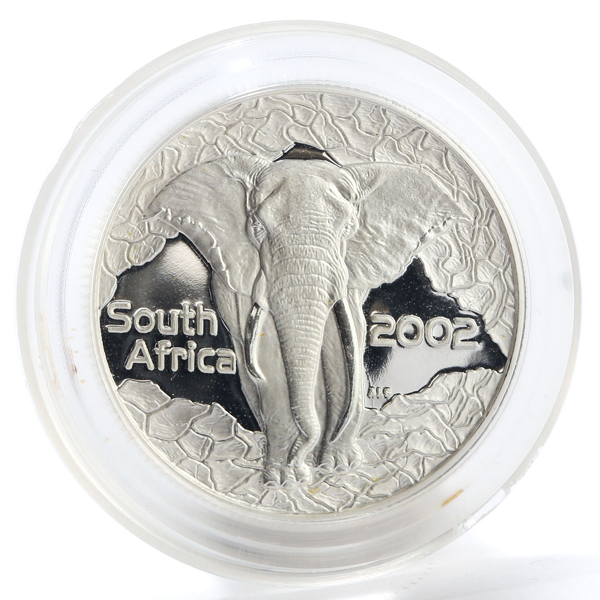 South Africa set of 4 coins 50,20,10,5 Cents Wildlife Elephant silver proof 2002