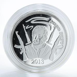South Ossetia 1 ruble World History series Daniel Ortega nickel coin 2013