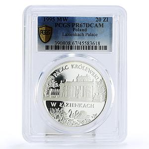 Poland 20 zlotych Lazienki Royal Palace PR67 PCGS silver coin 1995