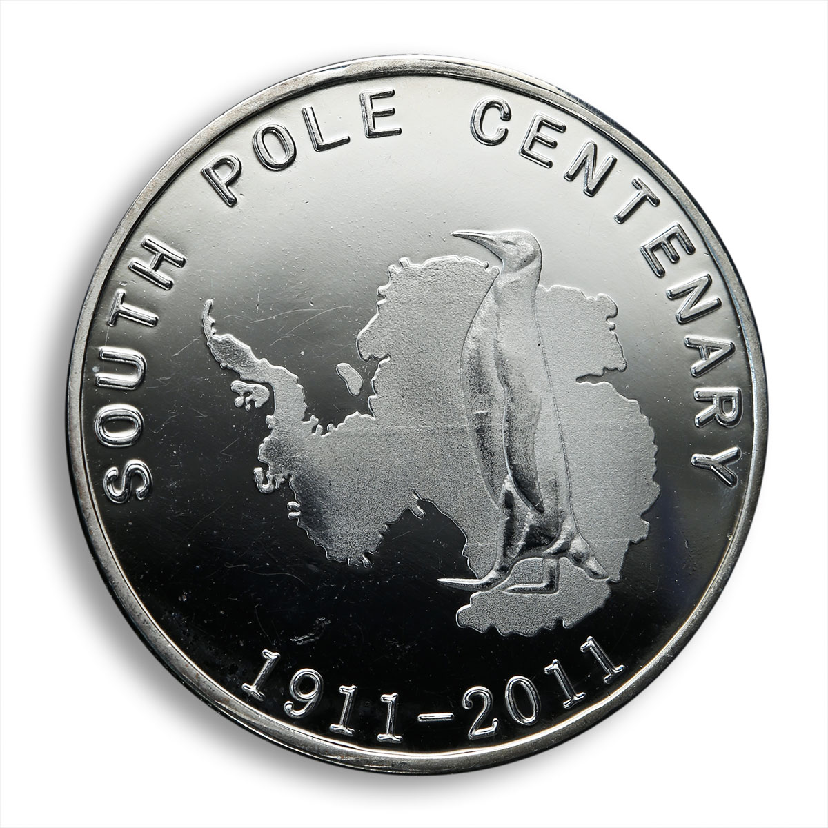 South Pole, 5 dollars, Roald Amundsen, Antarctida, 2011