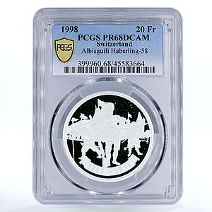 Switzerland 20 francs Albisgutli Haberling-58 Shooting Festival PR68 PCGS 1998