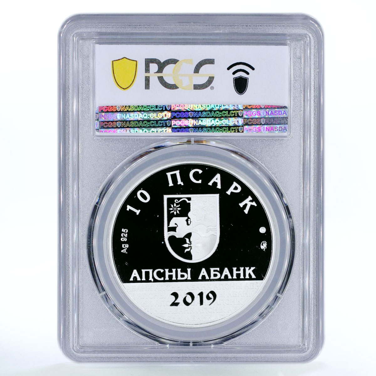 Abkhazia 10 apsars Outstanding Personalities Taif Adzhba PL69 PCGS silver 2019