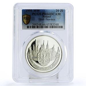 Poland 20 zlotych 500 Years of Plock Voivodeship PR66 PCGS silver coin 1995