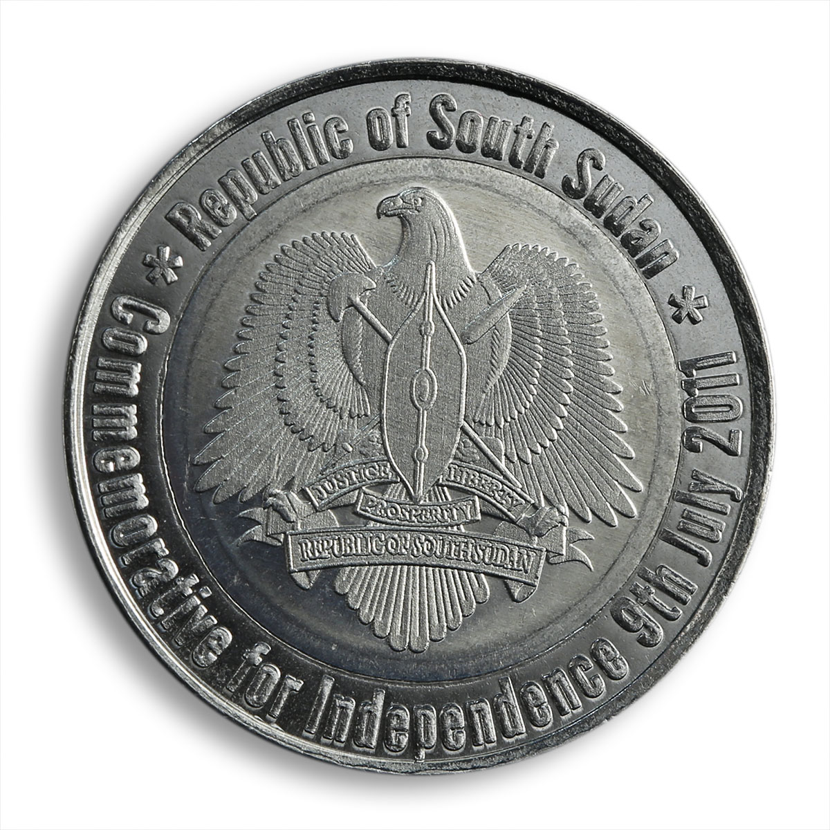 Southern Sudan, a set of 2 coins, 20 pounds, First President, 2011