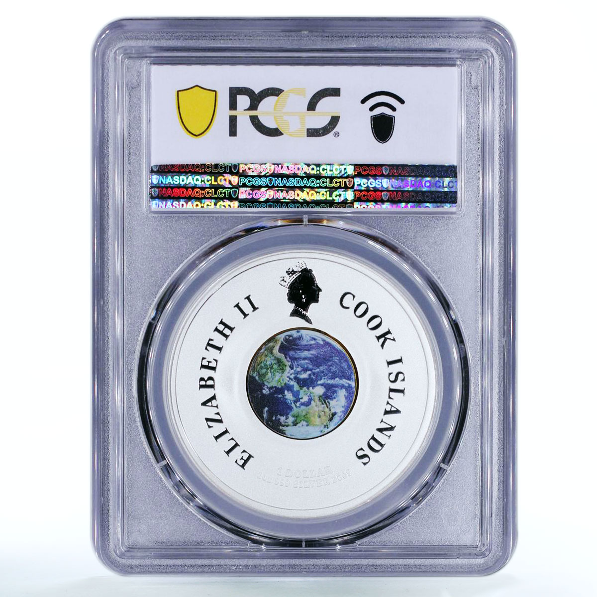Cook Island 1 dollar First Space Walk Rocket PR70 PCGS color silver coin 2009