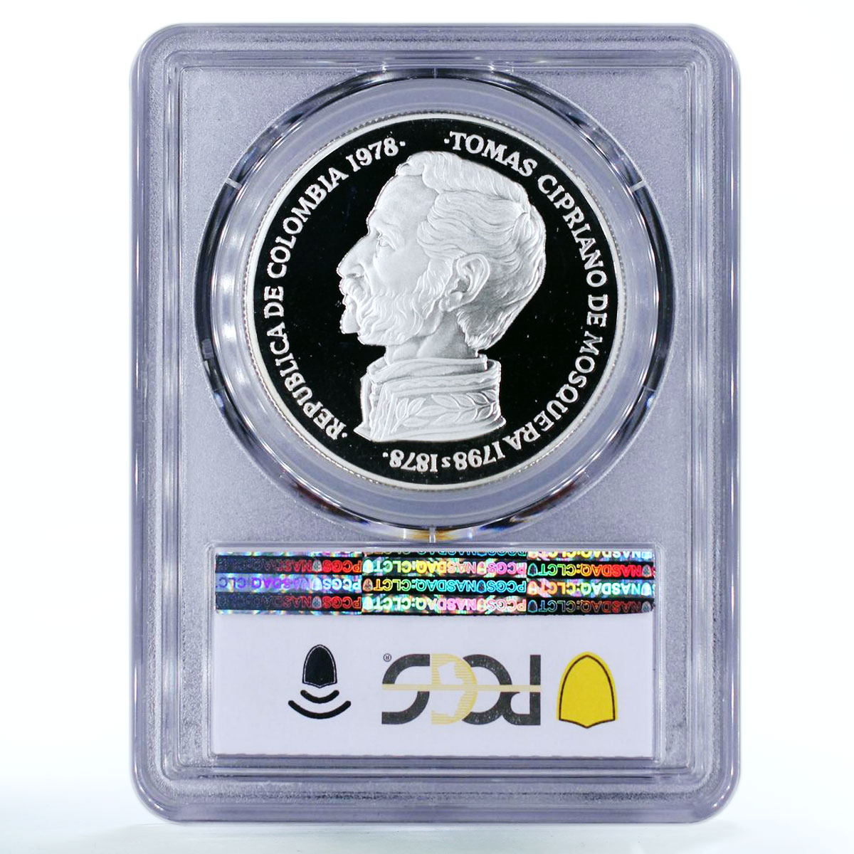 Colombia 500 pesos Endangered Wildlife Crocodile Fauna PR69 PCGS silver 1978