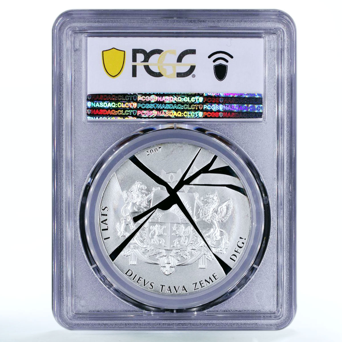 Latvia 1 lats Times and Values (State) Foreign Rulers PR69 PCGS silver coin 2007