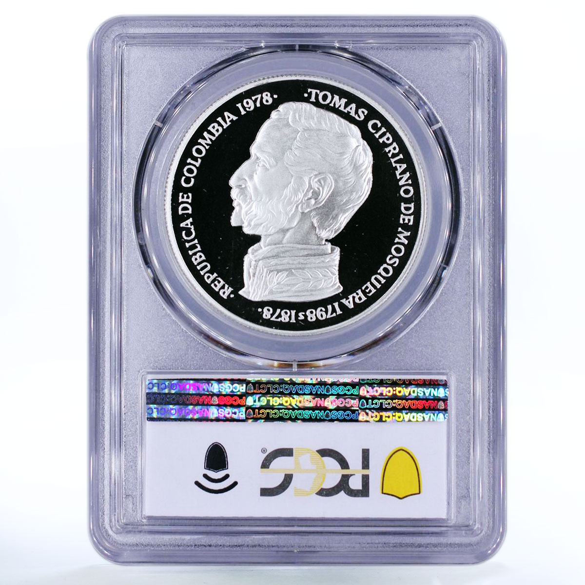 Colombia 500 pesos Endangered Wildlife Crocodile Fauna PR69 PCGS silver 1978