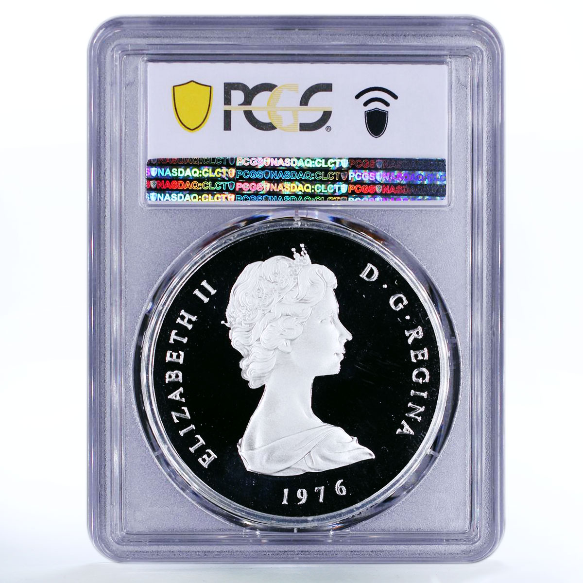 Turks and Caicos Islands 20 crowns Queen Victoria PR69 PCGS silver coin 1976