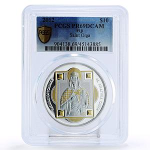 Fiji 10 dollars Patron Saints Saint Olga PR69 PCGS silver coin 2012