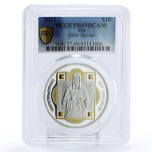 Fiji 10 dollars Patron Saints Saint Alexius PR69 PCGS silver coin 2012
