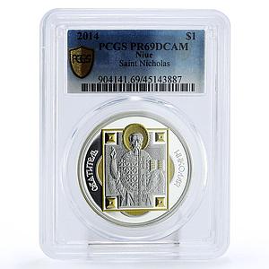 Niue 1 dollar Saint Nicholas PR69 PCGS silver coin 2014