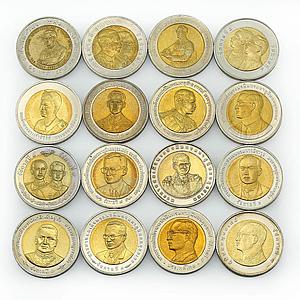 Thailand 10 baht set of 63 coins