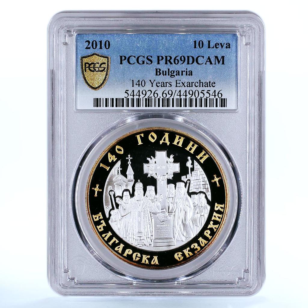 Bulgaria 10 leva 140th Anniversary of Exarchate PR69 PCGS silver coin 2010