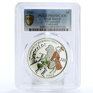 Cook Islands 5 dollars Knights Round Table Lancelot PR69 PCGS silver coin 2009