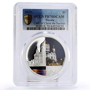 Tuvalu 1 $ Cathedral of Christ Saviour Moscow PR70 PCGS proof silver coin 2012