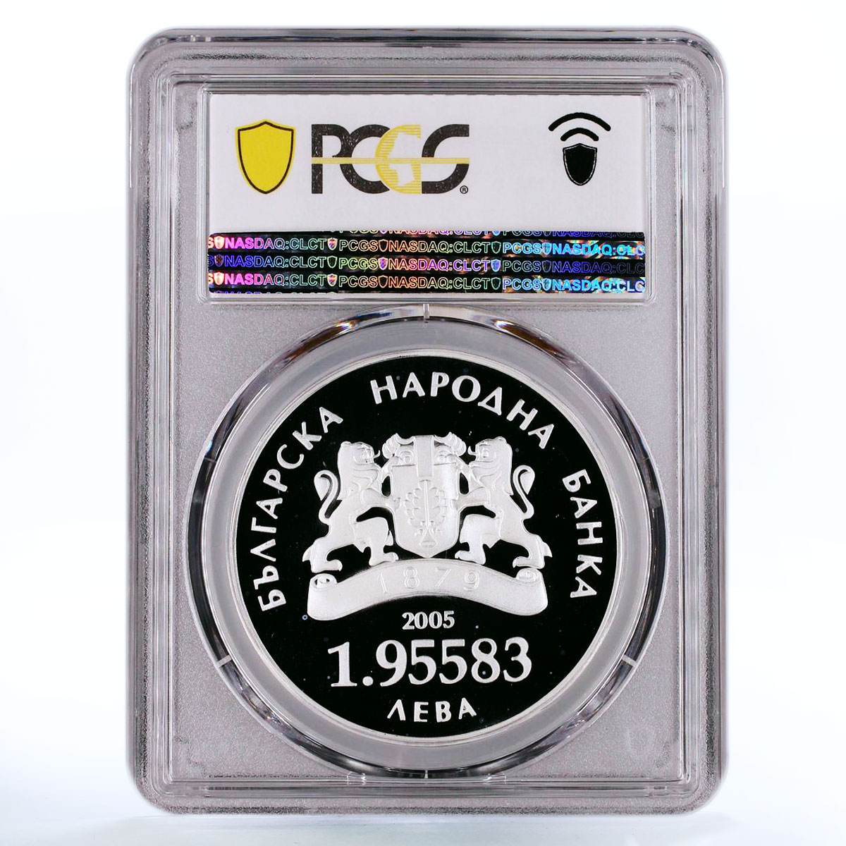 Bulgaria 1,95583 leva European Union Symbol Woman PR68 PCGS silver coin 2005
