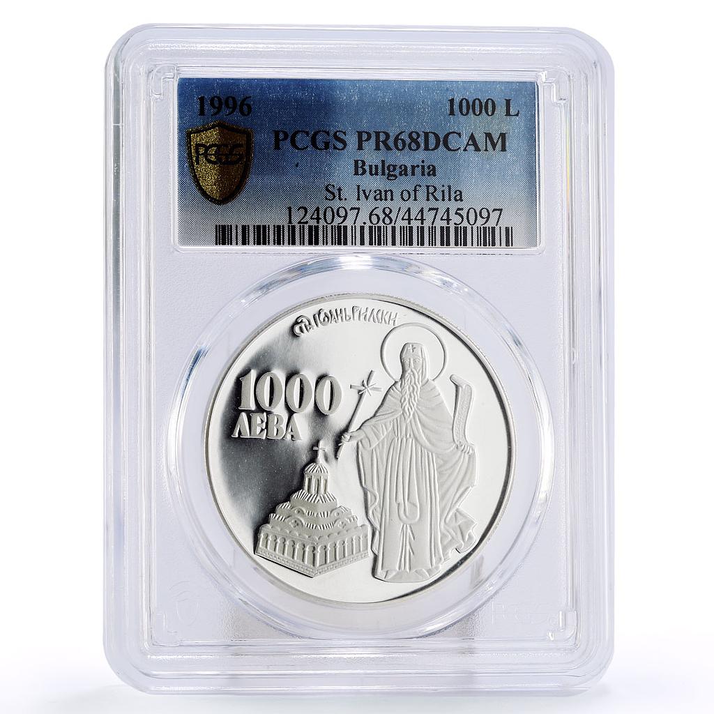 Bulgaria 1000 leva St John of Rila Monastery PR68 PCGS silver coin 1996