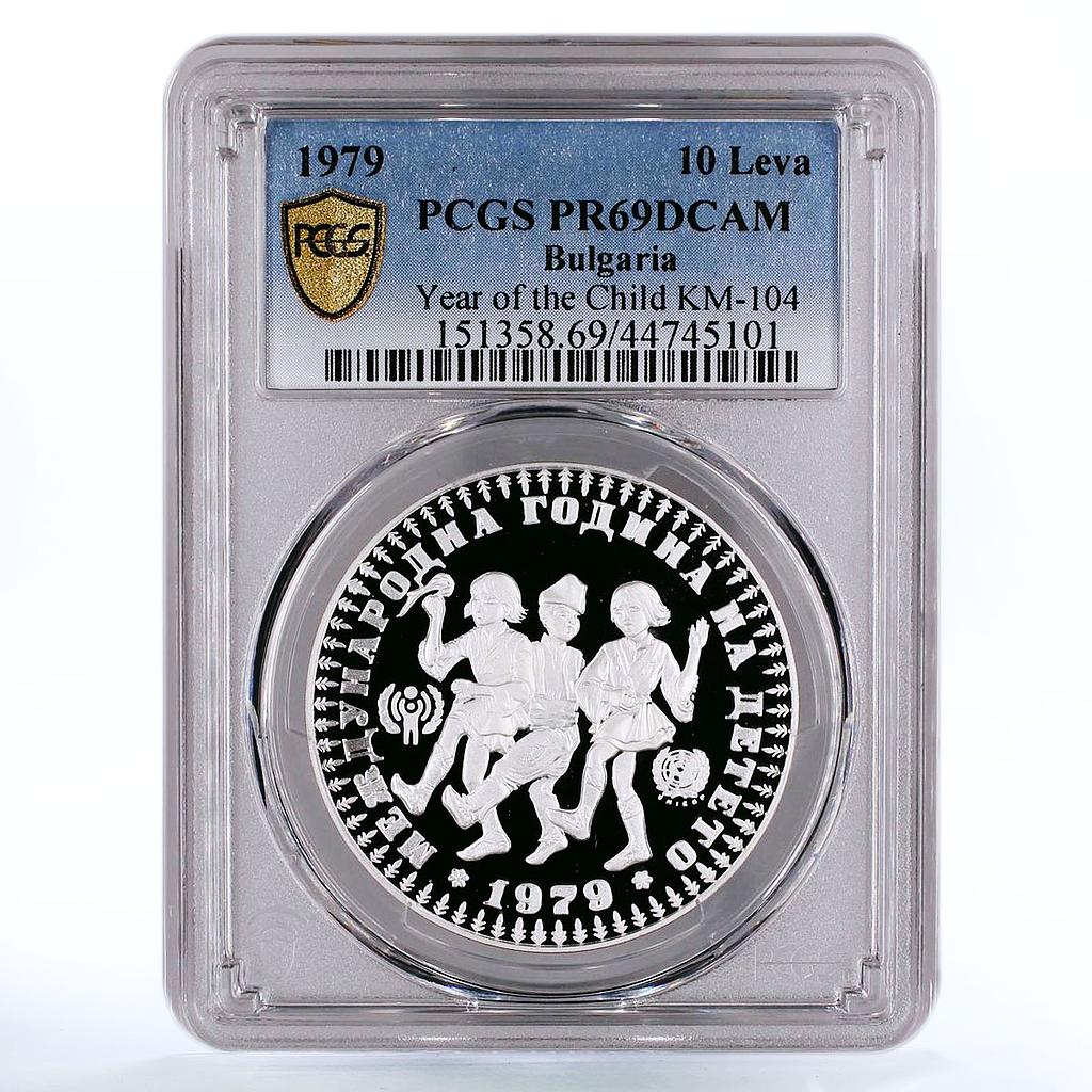Bulgaria 10 leva International Year of the Child PR69 PCGS silver coin 1979