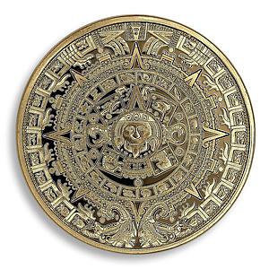 The Mayan Long Count Calendar, Gold Plated Coin, December 21.2012, Token